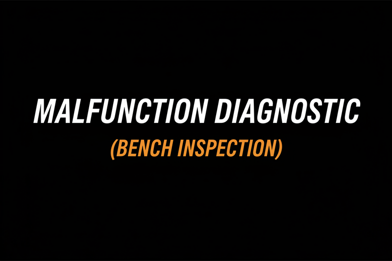 Malfunction Diagnostic (Bench Inspection)