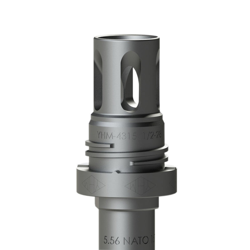 Yankee Hill Machine Company 30Cal Mini Muzzle Brake 30 Caliber | 7.62mm FLASH HIDER MINI QD 1/2-36